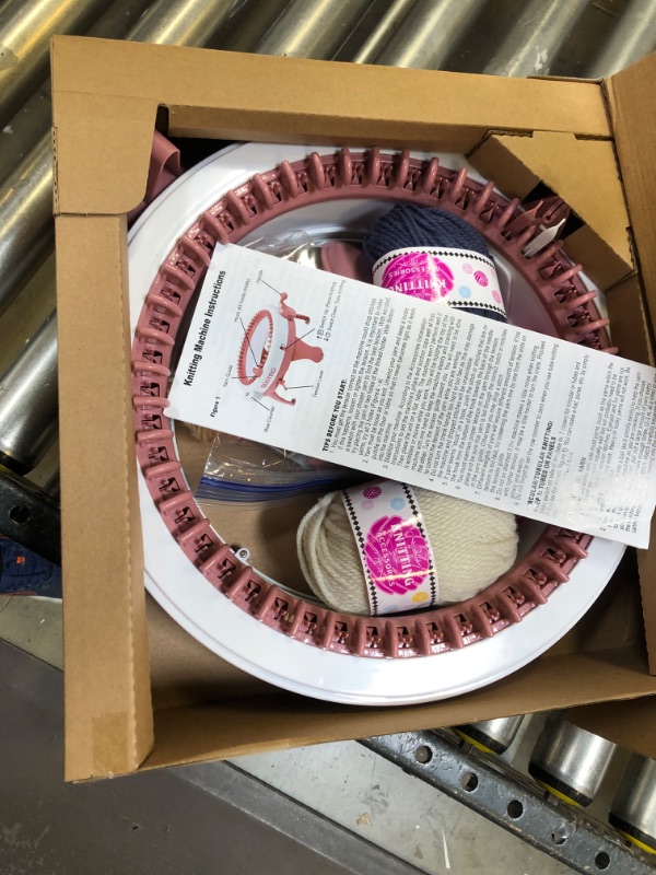 Photo 1 of SENTRO 48 Needles Knitting Machine with Row Counter and Plain/Tube Weave Conversion Key, Efficiently DIY Scarf Hat Sock