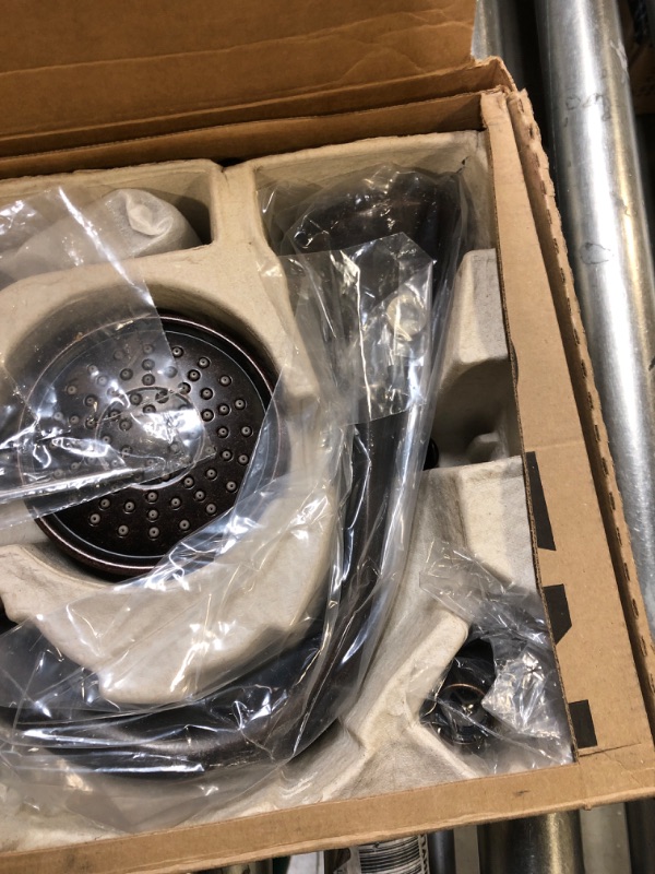 Photo 4 of Moen Eva Oil Rubbed Bronze Two-Handle High Arc Roman Tub Faucet and Hand Shower without Valve, T944ORB Oil Rubbed Bronze Transitional