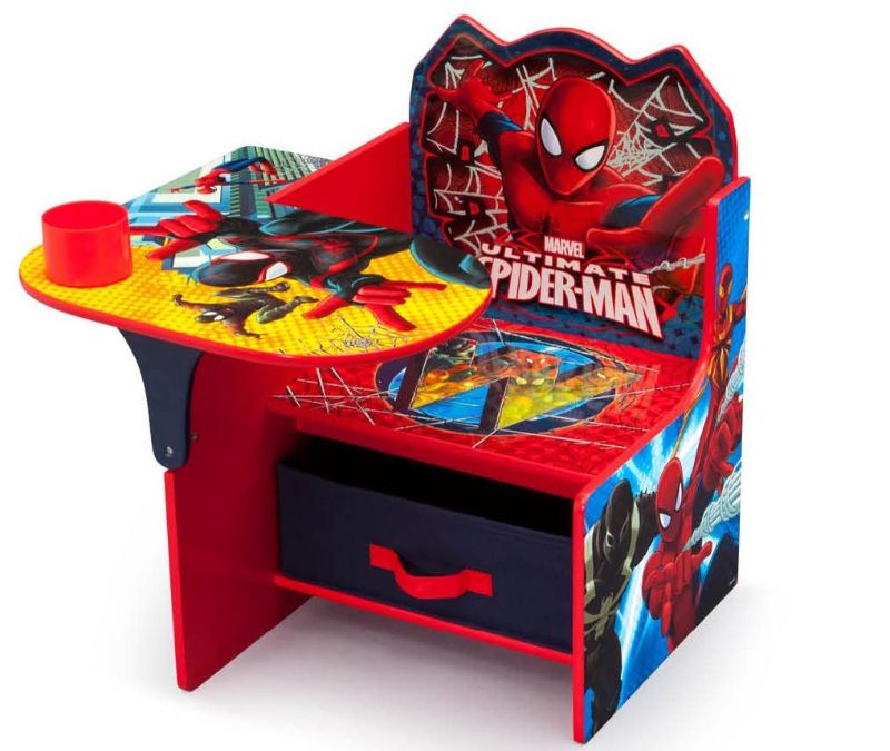 Photo 1 of Delta Children Chair Desk with Storage Bin + Design and Store 6 Bin Toy Storage Organizer, Marvel Spider-Man (Bundle) Marvel Spider-Man Chair Desk + Toy Organizer