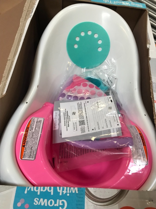 Photo 2 of Fisher-Price 4-in-1 Sling 'n Seat Tub 1 Count (Pack of 1) Pink