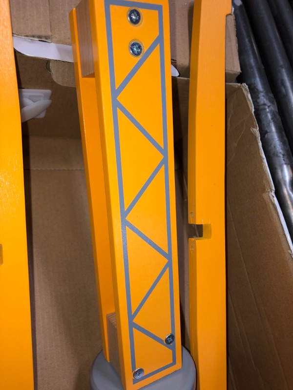 Photo 5 of Award Winning Hape Playscapes Crane Lift Playset Yellow, L: 17.8, W: 16.5, H: 21.2 inch