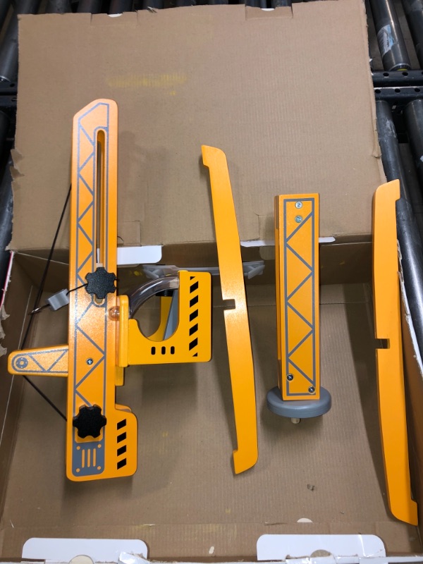Photo 4 of Award Winning Hape Playscapes Crane Lift Playset Yellow, L: 17.8, W: 16.5, H: 21.2 inch