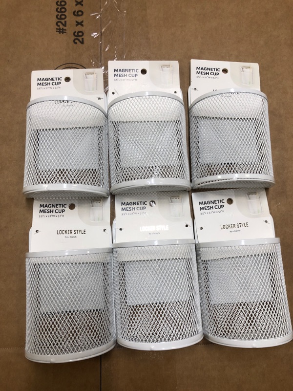 Photo 2 of Mesh Locker Cup Arctic White - U Brands - 6 Pcs 