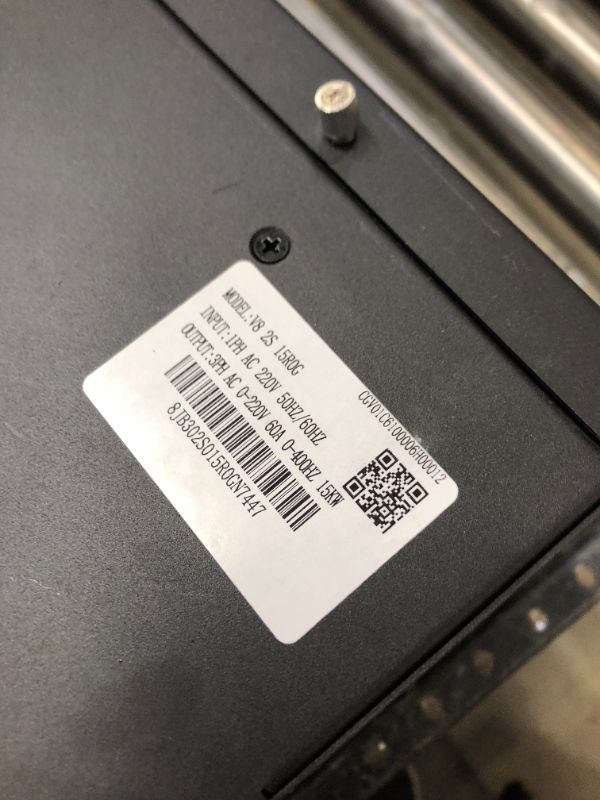 Photo 5 of LAPOND VFD Single to 3 Phase Variable Frequency Drive VFD Inverter VFD Drive 20HP 15KW 220V 60A (15KW) ---- DOOR IS BROKEN