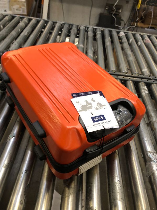 Photo 3 of Coolife Luggage Suitcase PC TSA Lock Spinner Carry on Hardshell Lightweight 20in (orange, S(20in_carry on)) 