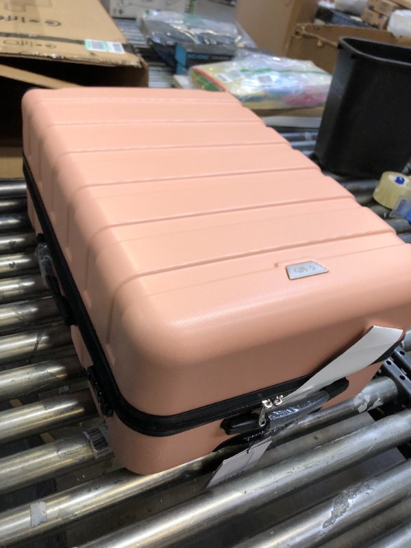 Photo 3 of COOLIFE Luggage 3 Piece Set Suitcase Spinner Hardshell Lightweight TSA Lock 4 Piece Set sakura pink