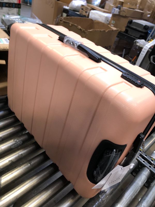 Photo 4 of COOLIFE Luggage 3 Piece Set Suitcase Spinner Hardshell Lightweight TSA Lock 4 Piece Set sakura pink