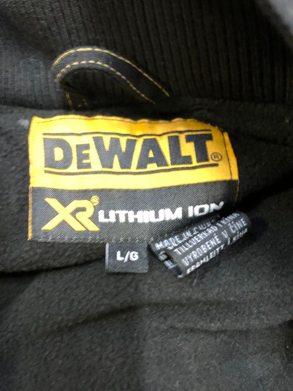 Photo 4 of DEWALT Size Large Black Polyester Heated Jacket