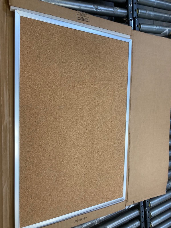 Photo 1 of Universal 43613 Bulletin Board ONLY, Natural Cork, 36 x 24, Satin-Finished Aluminum Frame