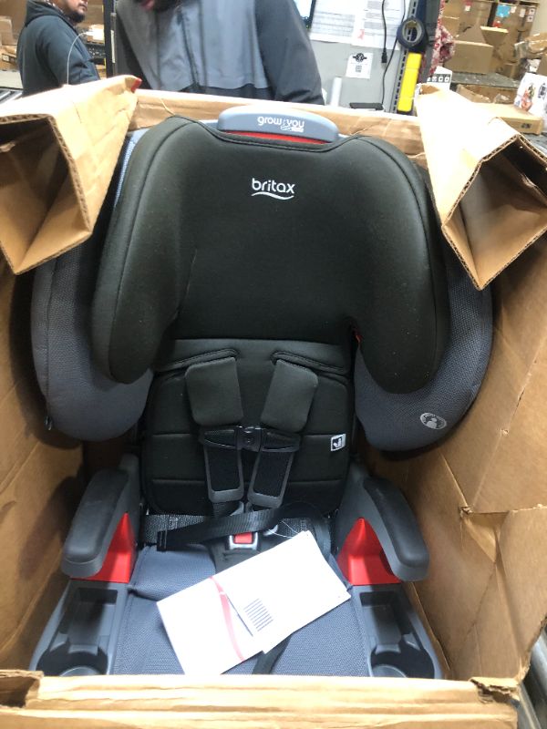 Photo 3 of Britax Grow with You ClickTight Harness-2-Booster Car Seat, Cobblestone SafeWash
