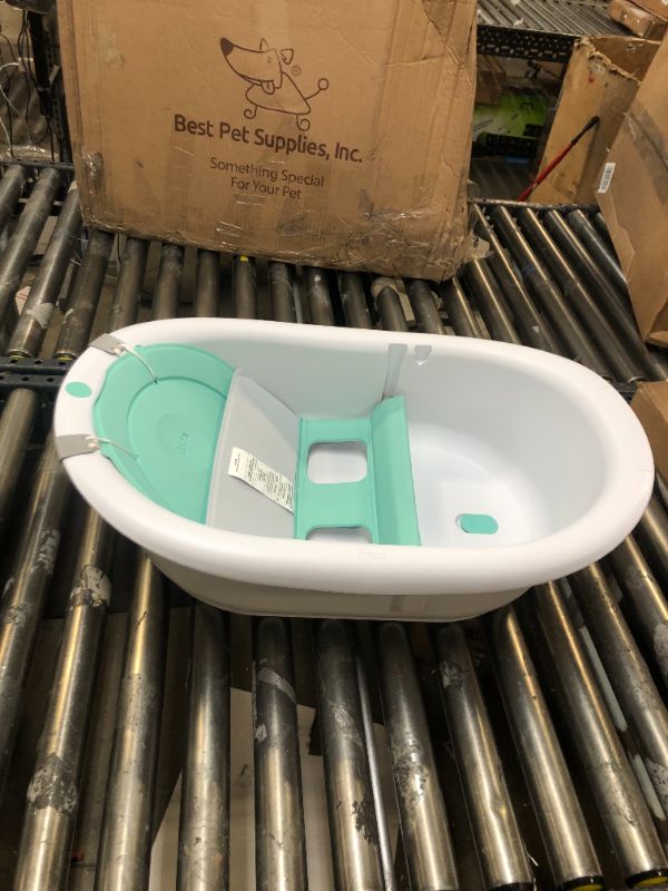 Photo 2 of 4-in-1 Grow-with-Me Bath Tub by Frida Baby Transforms Infant Bathtub to Toddler Bath Seat with Backrest for Assisted Sitting in Tub