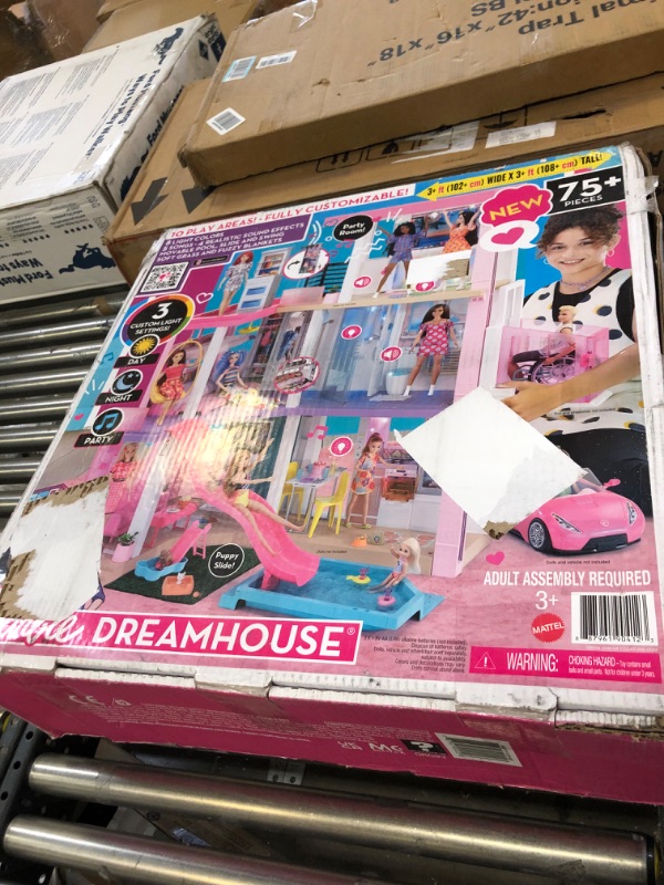 Photo 3 of Barbie Dreamhouse Doll House Playset Barbie House with 75+ Accesssories Wheelchair Accessible Elevator Pool, Slide and Furniture