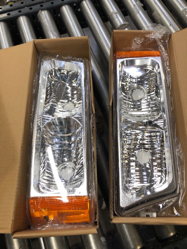 Photo 1 of AS Headlight Assembly for 2003-2006 Chevy Silverado Headlights 1500 2500 3500 Driver and Passenger Side Chrome-1