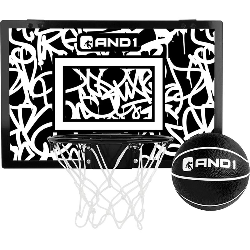 Photo 2 of And1 Graffiti Print Over the Door Basketball Hoop, Black and White