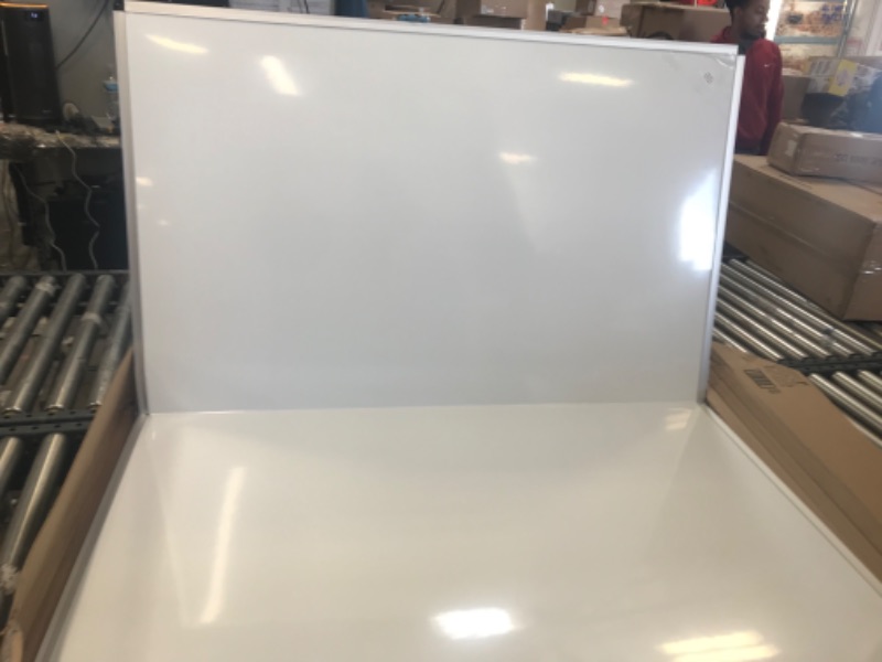 Photo 2 of VIZ-PRO Large Dry Erase White Board/Magnetic Foldable Whiteboard, 60 X 48 Inches, Silver Aluminium Frame