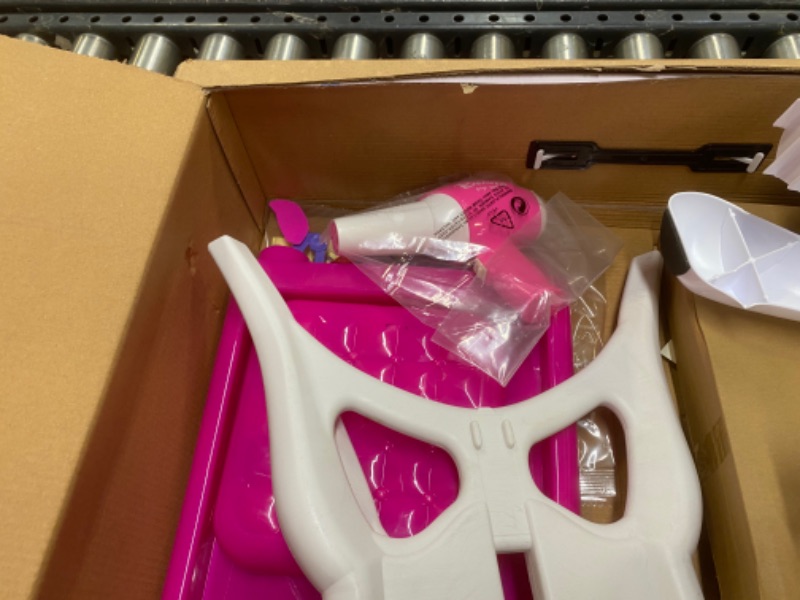 Photo 1 of DIMPLE 2-in-1 Musical Piano Vanity Set Girls Toy Makeup Accessories Working Piano, Flashing Lights, Big Mirror, Pretend Cosmetics, Hair Dryer, Princess Image Appears in Mirror(7 AA Batteries Included) Single