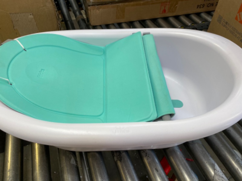 Photo 3 of 4-in-1 Grow-with-Me Bath Tub by Frida Baby Transforms Infant Bathtub to Toddler Bath Seat with Backrest for Assisted Sitting in Tub