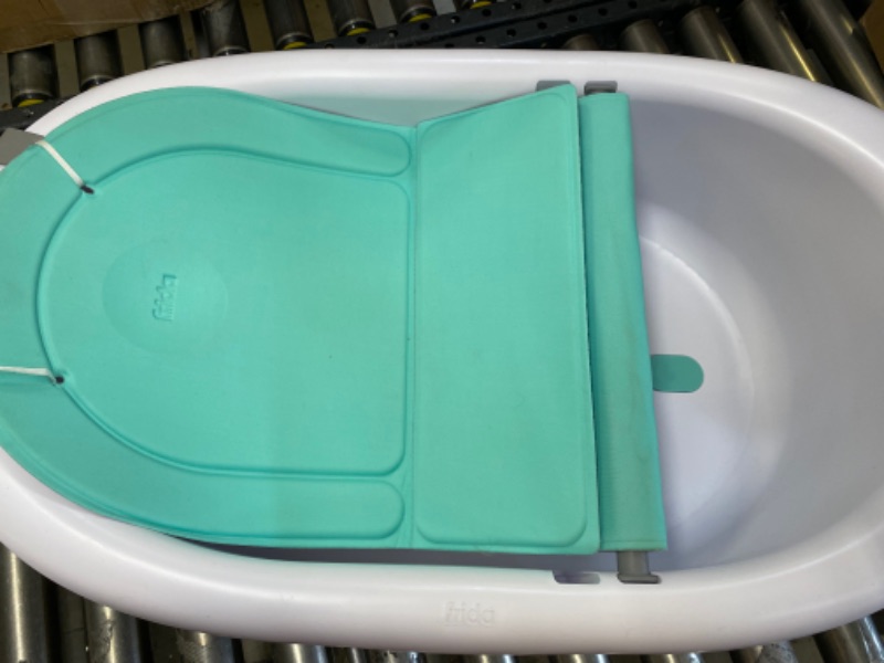 Photo 2 of 4-in-1 Grow-with-Me Bath Tub by Frida Baby Transforms Infant Bathtub to Toddler Bath Seat with Backrest for Assisted Sitting in Tub