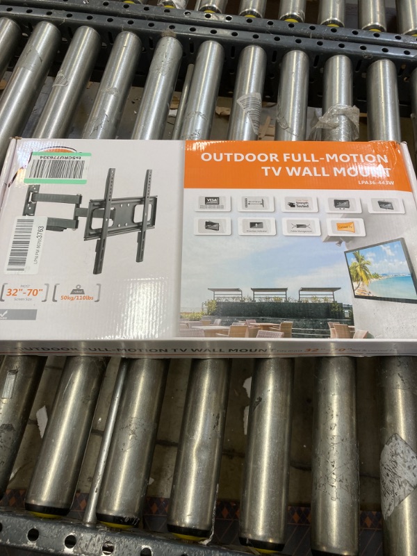 Photo 2 of Mount Plus MP-LPA36-443W Outdoor Full Motion Swivel Weatherproof Tilt TV Wall Mount for Most 32”~70” TVs Perfect Solution for Outdoor TV (Max VESA 400x400) 32" - 70" Full Motion