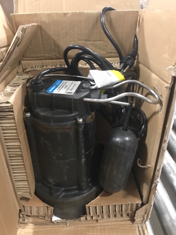 Photo 2 of Acquaer 1/3 HP Submersible Sewage/Effluent Pump,3680 GPH Cast Iron Sump Pump with Automatic Integrated Snap-action Float Switch for Septic Tank ,Basement,Flooding Area