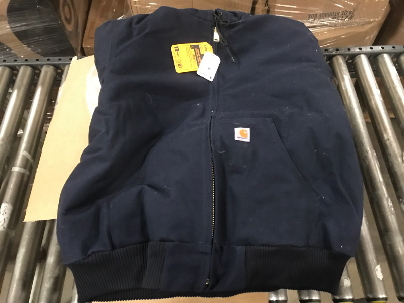 Photo 2 of Carhartt Mens Navy Quilted-Flannel Lined Jacket - J140DNY XL
