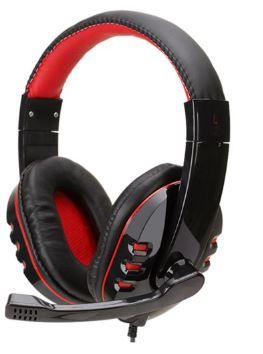 Photo 1 of Headband Gaming Headphones with Microphone 3.5mm Red/Black