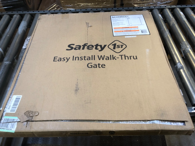 Photo 3 of Safety 1st Easy Install 28" Walk Thru Gate, Fits Between 29" and 38" 38x28 Inch (Pack of 1) Original Size White