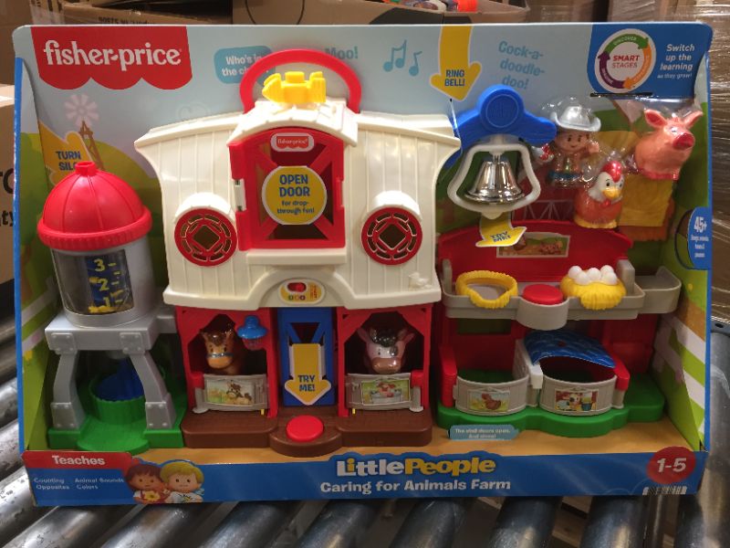 Photo 2 of Fisher-Price Little People Farm Toy, Toddler Playset with Lights Sounds and Smart Stages Learning Content, Frustration-Free Packaging SIOC/FFP