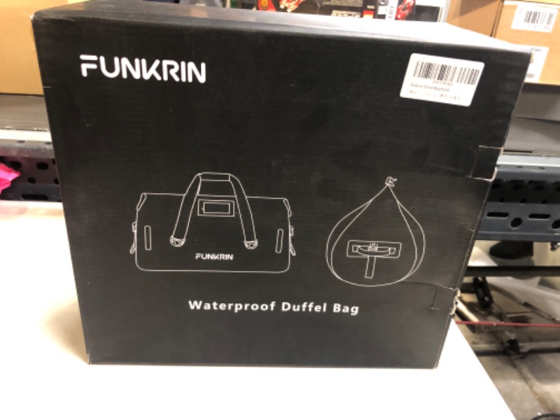 Photo 2 of Funkrin Waterproof Duffel Dry Bag, 60L Extra Large Heavy Duty Bag with Durable Straps and Handles for Kayaking Paddleboarding Boating Rafting Fishing Motorcycle Black 60L------FACTORY SEALED
