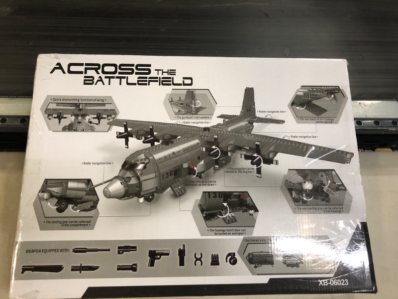 Photo 4 of QPZ AC130 Gunship Airplane Model Kits, C130 / C 130 Hercules Military War Plane (1713 PCS) Planes and Jets Building Blocks Sets Compatible with Lego