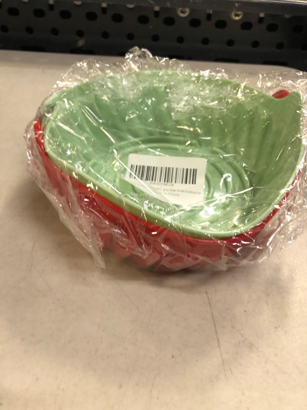 Photo 1 of 2 Pack Air Fryer Silicone Liners - Reusable Air Fryer Silicone Pot Air Fryer Basket for 3 to 4.5 Qt Square Round Air fryer Oven Accessories Silicone Baking Tray Pots 7.5 inch [3 - 4.5 QT]