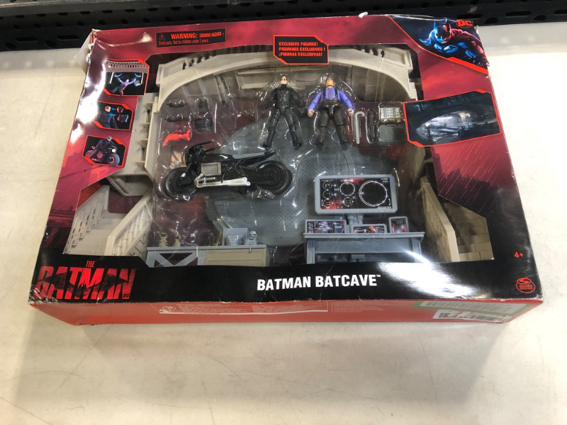 Photo 2 of DC Comics, Batman Batcave with Exclusive Batman and Penguin Action Figures and Batcycle, The Batman Movie Collectible Kids Toys for Boys Ages 3 and up  -- FACTORY SEALED , PACKAGING SLIGHTLY DAMAGED -- --
