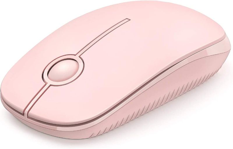 Photo 1 of Wireless Mouse, Vssoplor 2.4G Slim Portable Computer Mice with Nano Receiver for Notebook, PC, Laptop, Computer (Pure Pink)  --2 COUNT --
