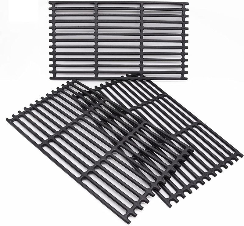 Photo 1 of Aibabcue Grill Grates Replacement Parts for Nexgrill 720-0882A, Members Mark 720-0882D, Charbroil 463242716, 463242715, 17 Inch Cast Iron Grill Grate Cooking Grid for Nexgrill 720-0882A Gas Grill
