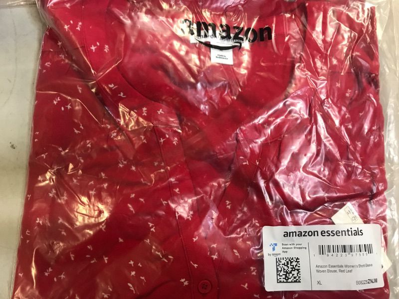 Photo 1 of Amazon Essentials Women's Short-Sleeve Woven Blouse  SIZE XL

