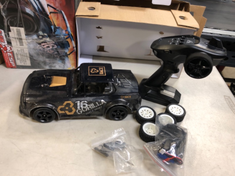 Photo 1 of Hitish Remote Control Car, 1/16 Scale 30KM/H High Speed Fast RC Drift Car, 2.4Ghz Steering Control Full Scale Off-Road RC Car 4X4 Monster Truck Vehicle with Lights for Kids & Adults