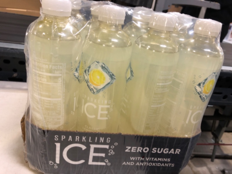 Photo 2 of 12Pack  Sparkling Ice, Classic Lemonade Flavored Sparkling Water, Zero Sugar, with Vitamins and Antioxidants, Low Calorie Beverage, 17 fl oz Bottle---exp date 07-2023