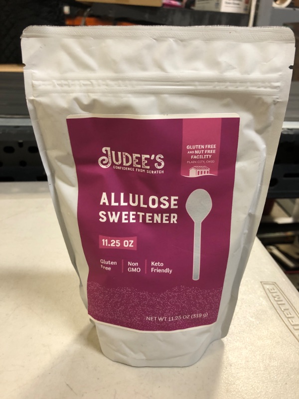 Photo 2 of Judee's Allulose Sweetener 11.25 oz - Zero Calorie Sweetener- Gluten-Free and Nut-Free - Non-GMO and Keto-Friendly - Great for Baking and Making Syrup - Add to Sauces, Frozen Dairy Desserts, or Candy Allulose 11.25 Ounce (Pack of 1)----exp date 05-2024