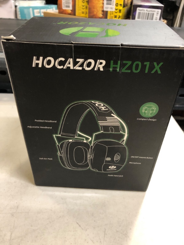 Photo 2 of Hocazor HZ01X High NRR 30dB Sound Amplification Digital Electronic Earmuff for Indoor and Outdoor Extremely Loud Environments, Black Hz01x-30db-non Bluetooth------FACTORY SEALED
