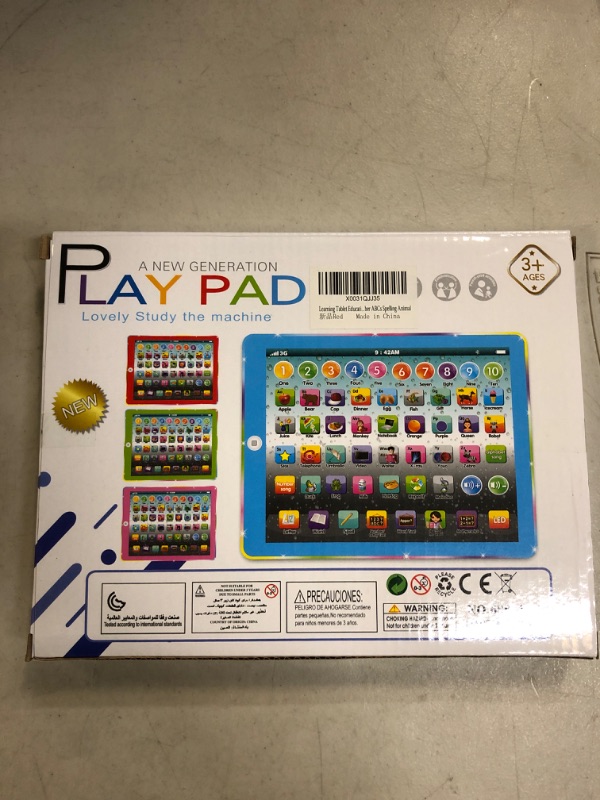 Photo 3 of SPOGENN Learning Tablet Educational Touch Pad for Fun Learn Number ABCs Spelling Animal Red------FACTORY SEALED
