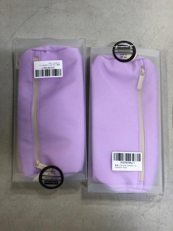 Photo 2 of 2Pack  YOKUMA Cute Kawaii Pencil Case for Girls, Large Capacity Aesthetic Pencil Pouch Bag for Teen College Student Adults, Back to School Office Supplies Stationery Organizer, Purple