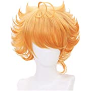 Photo 1 of AICWDIVA Emma Cosplay Wigs,The Promised Neverland Cosplay Costume Wig, Anime Short Orange Wigs with Free Wig Cap