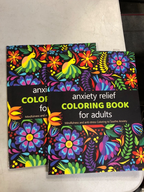 Photo 1 of 2Pack  Anxiety Relief Adult Coloring Book: Over 100 Pages of Mindfulness and anti-stress Coloring To Soothe Anxiety featuring Beautiful and Magical Scenes, Relaxing Designs with Paisley patterns | Adult Coloring Book