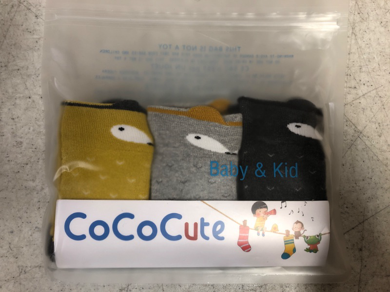 Photo 2 of CoCoCute 3 Pairs Ultra Thick Warm Toddler Socks Baby Boy and Girl winter Socks Infant Socks Kid Sock Warm Cotton Crew Socks 3-5T Fox