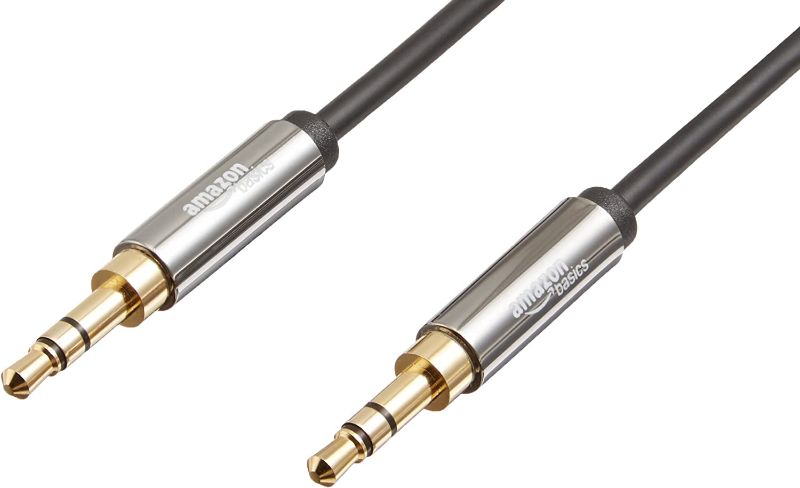 Photo 1 of Amazon Basics 3.5 mm Male to Male Stereo Audio Cable, 2 Feet, 0.6 Meters 4 PACK 
