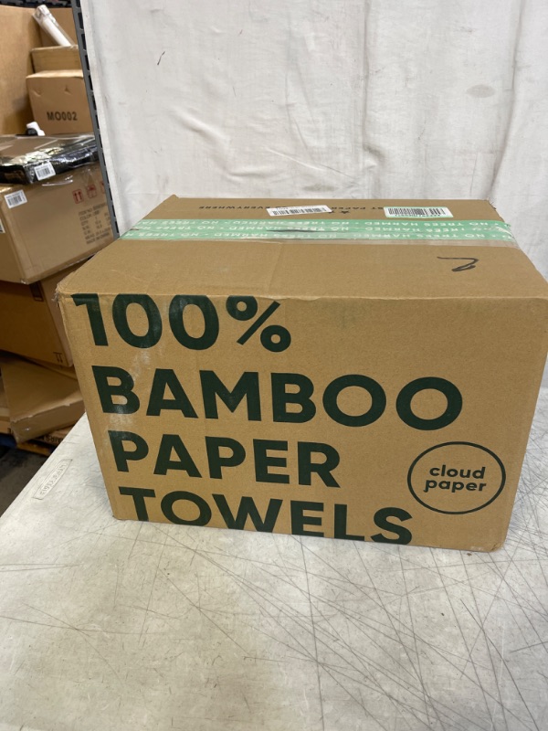 Photo 1 of Cloud Paper Bamboo Paper Towels - 6 Rolls of Environmentally-Friendly, Disposable Kitchen Paper Towels (125 sheets per roll) - FSC-certified, Totally Chlorine-Free, Plastic-Free, and Vegan (6)
