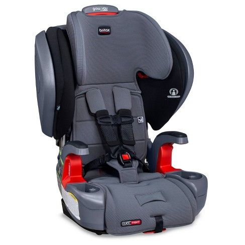 Photo 1 of Britax Grow with You ClickTight Plus Harness-2-Booster Car Seat, Jet Safewash Fabric ClickTight Plus Jet