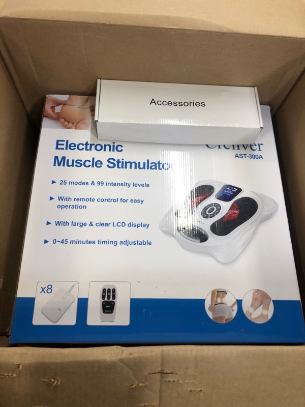 Photo 3 of Creliver Foot Circulation Plus EMS & TENS Foot Nerve Muscle Massager, Electric Foot Stimulator Improves Circulation, Feet Legs Circulation Machine Relieves Body Pains, Neuropathy (FSA or HSA Eligible)