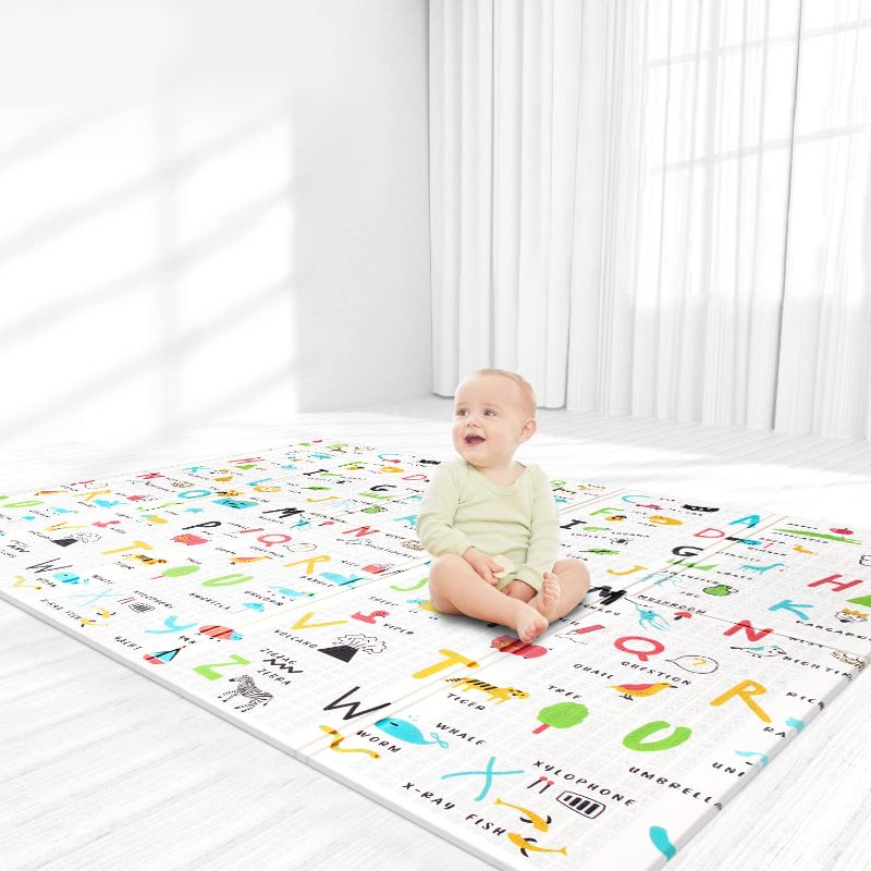 Photo 1 of 
Baby Play Mat 79" X 71",Reversible Waterproof Foldable Foam Floor Playmat for Kids Toddlers, Extra Large Anti- Slip Baby Crawling Mat (SEE 2ND PHOTO FOR ACTUAL DESIGN)