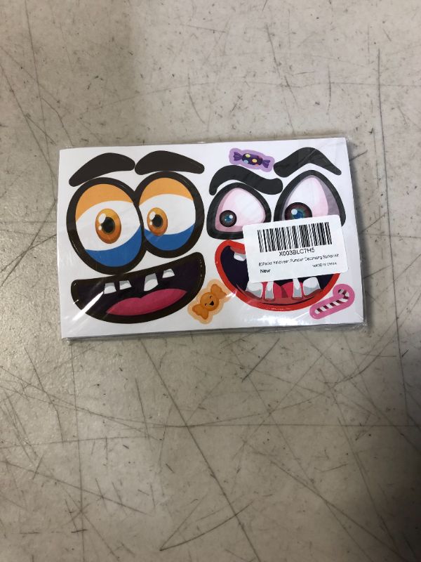 Photo 1 of 80 Packs Halloween Pumpkin Decorating Kit, Make Pumpkin Face Stickers in 20 Designs, Halloween Stickers for Kids Halloween Party Favors Trick or Treat Party Supplies
